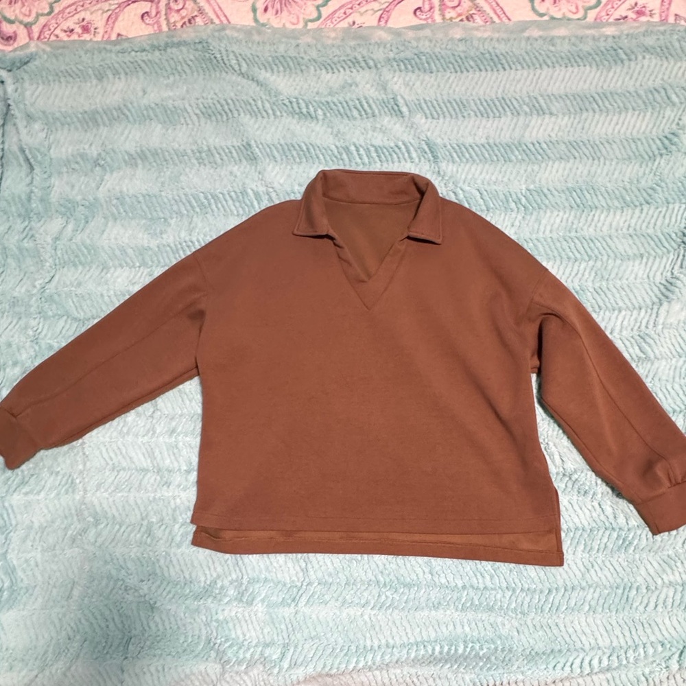 EVALESS Two Piece Women Lounge Set in Coffee 2X - Picture 7 of 16